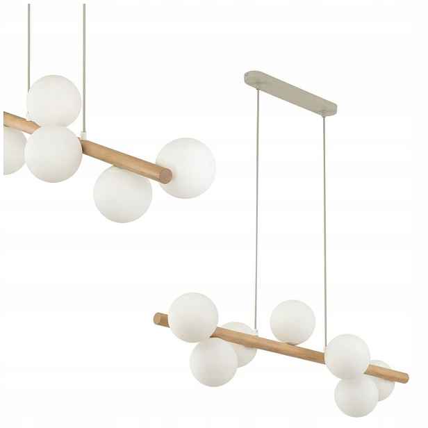 Závěsná lampa Tk Lighting Estera Wood 5905 dřevěná stropní