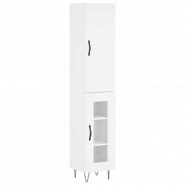 vidaXL Skříň highboard bílá 34,5 x 34 x 180 cm kompozitní dřevo