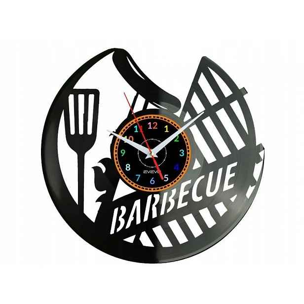 Barbecue Dárek Originální dekorace do domu Hodiny z vinylové desky