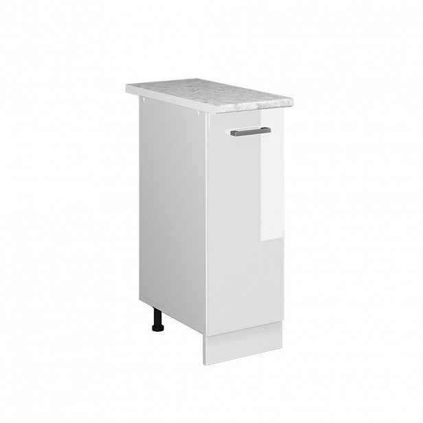 Vicco UNIVERZÁLNÍ ZÁKLADNÍ JEDNOTKA R-Line Bílá vysoký lesk 30 cm s dvířky, s pracovní deskou
