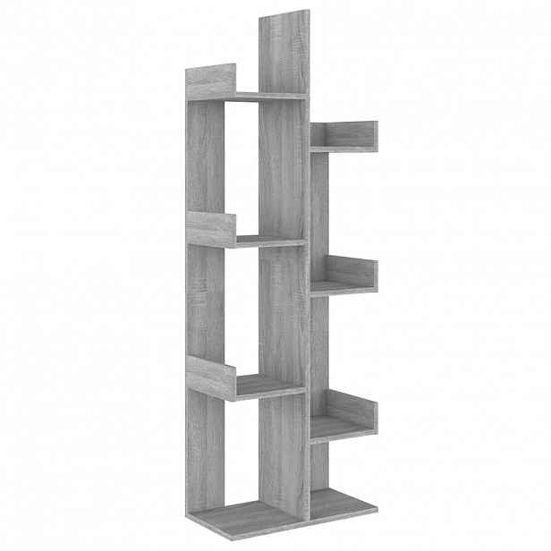 vidaXL Knihovna 48 x 25,5 x 140 cm šedá sonoma kompozitní dřevo