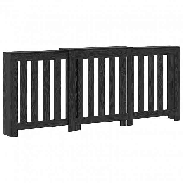 vidaXL Kryt radiátoru Černý dub 205 x 21,5 x 83,5 cm Kompozitní dřevo