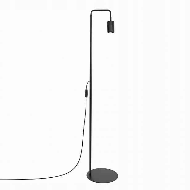 Podlahová lampa do obývacího pokoje minimalistická Karbon 1 černá Sollux