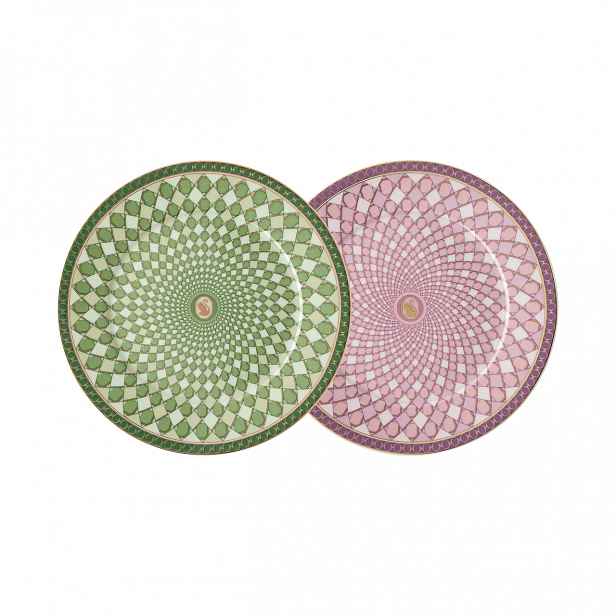 Rosenthal Sada dezertních talířů Swarovski Signum Fern + Rose, Ø 18 cm, 2 ks  19850-426353-28268