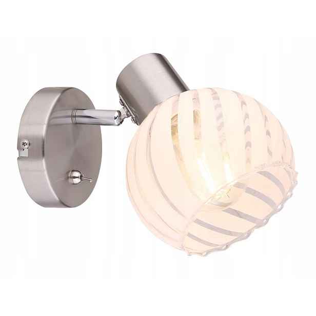 Stříbrná spotová reflektorová lampa Willy pro osvětlení stěny Globo