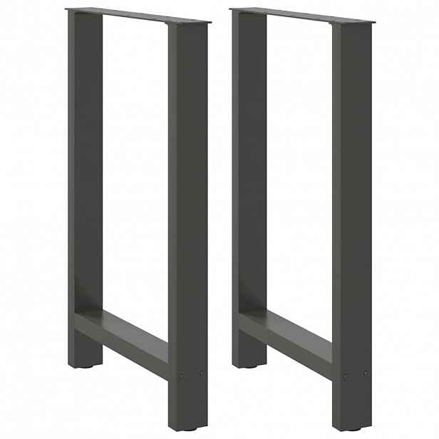 vidaXL Nohy barového stolu antracitové 2 ks 60 x (90-91) cm ocelové