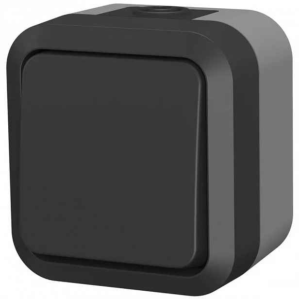 Vypínač zvonkový na omítku Aqua Pro IP55 vodotěsný šedý