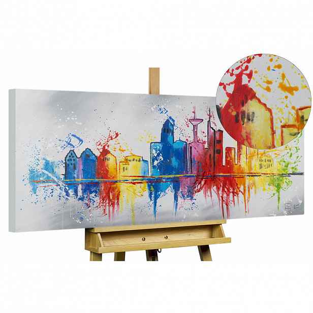 KUNSTLOFT OLEJOMALBA 120/60 cm, Město a architektura