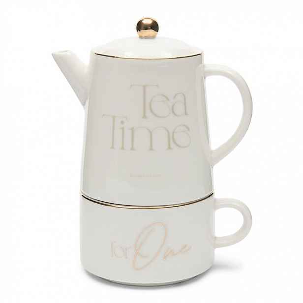 Čajový set pro jednu osobu Tea Time Riviera Maison
