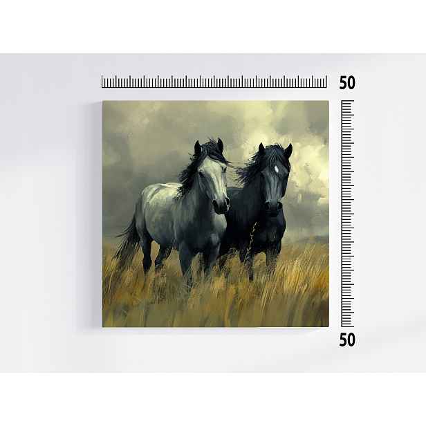 Obraz Na Plátně Canvas Kůň Koně Step Zvířata Příroda 50x50