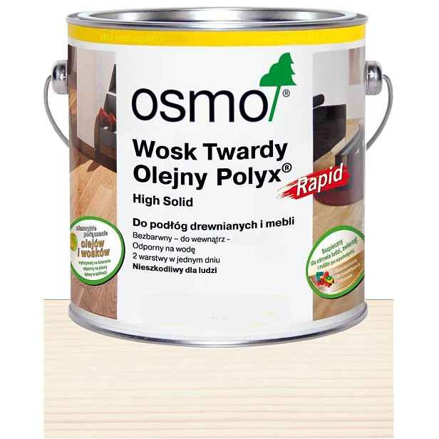 Osmo Tvrdý Vosk olej Rapid 3240 Bílý Transparentní 2,5 l