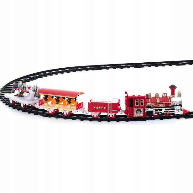 Vánoční Elektrická Vláčkodráha Plast 104X74 CM, Bateriová Led