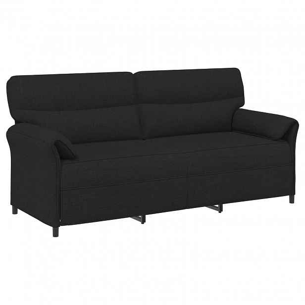 vidaXL 3-místné sofa Černá 198 x 83 x 95 cm Textil