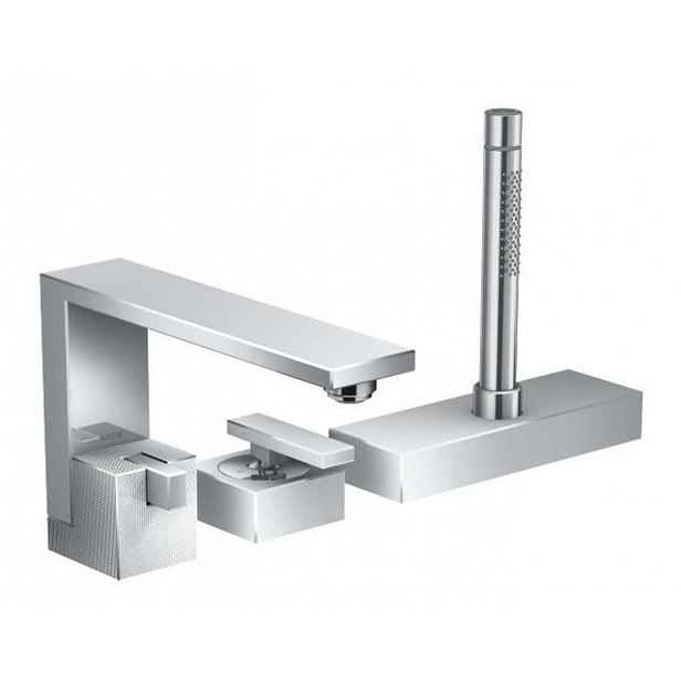 Axor Edge - Baterie na okraj vany, 3-otvorová instalace, chrom/diamantový brus 46431000