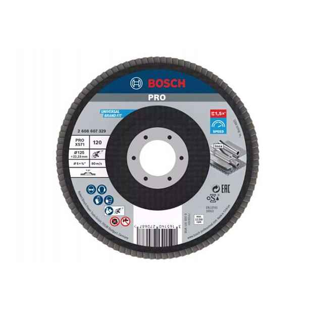 Bosch - Lamelový brusný kotouč na ocel, P120, průměr 125 mm 2608607329