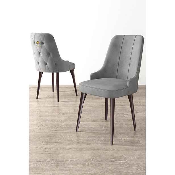 Sada židlí (2 kusy) Newa - Grey, Brown