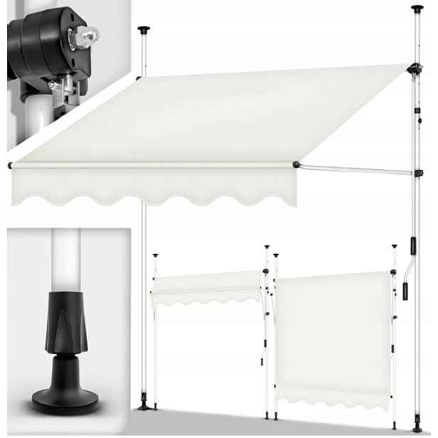 Sluneční balkonová markýza 350 x 120 cm béžová