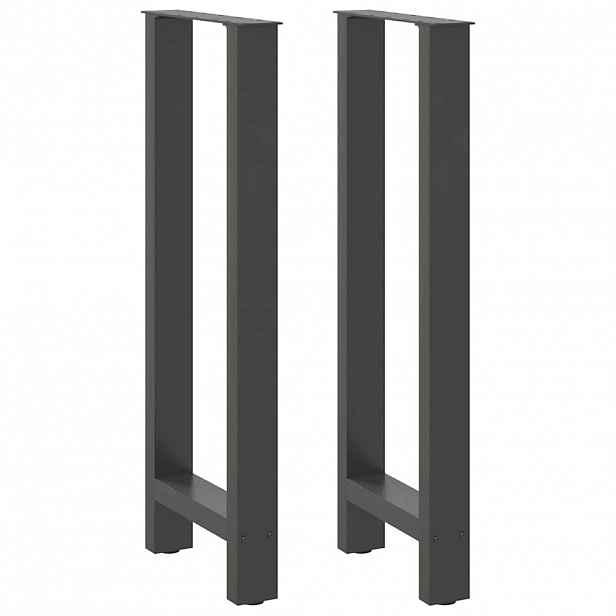 vidaXL Nohy k barovému stolu antracitové 2 ks 40 x (100-101) cm ocelové