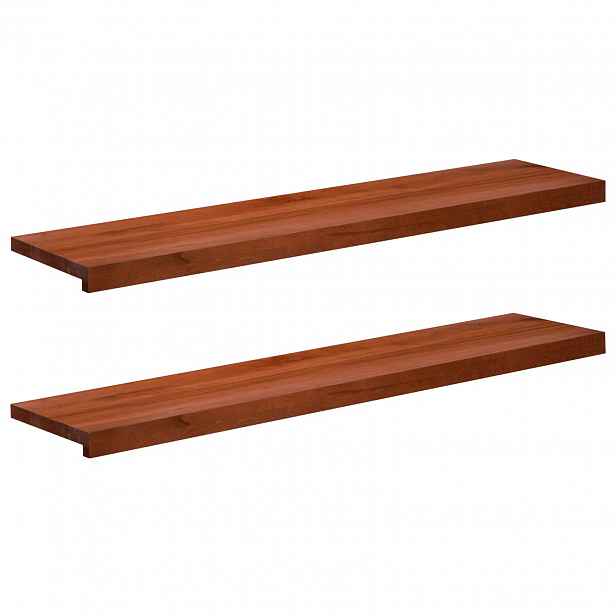 vidaXL Schodišťové nášlapy 2 ks 110 x 30 x 2 cm Hnědá