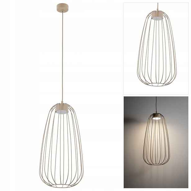 Závěsná lampa Sphera béžová, moderní měkké světlo nad ostrovem Tk Lighting