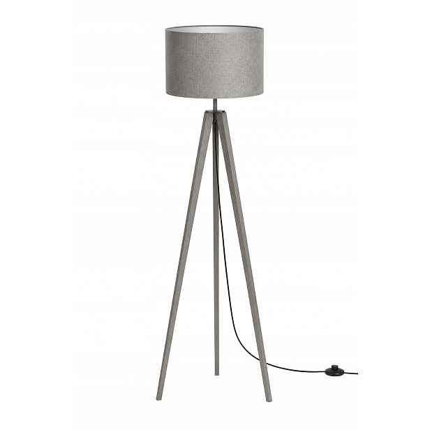 Podlahová lampa Paco Home Madera Šedá Trojnožka E27 148 cm Skandinávská