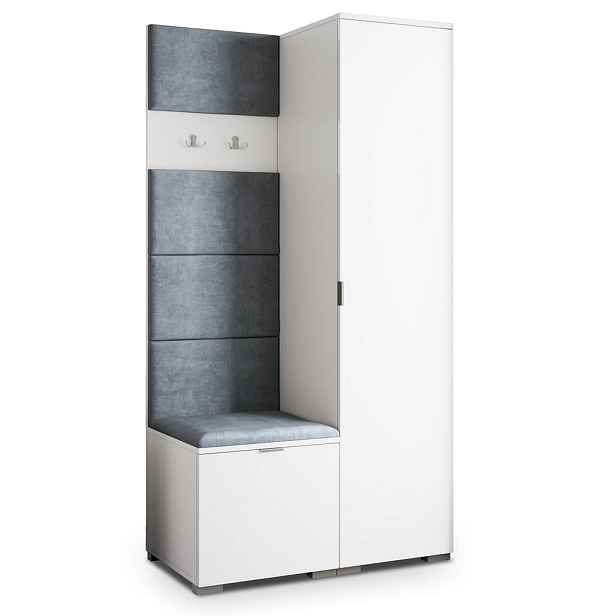 MASSENO MODERNÍ PŘEDSÍŇOVÁ SESTAVA LORI, 95/181/51 cm, bílá