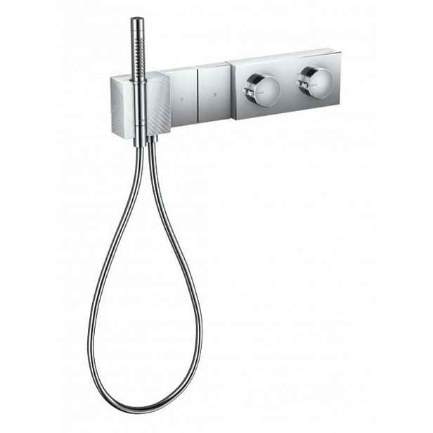 Axor Edge - Termostatická sprchová baterie Select 470/100 pod omítku pro 2 spotřebiče, chrom/diamantový brus 46701000