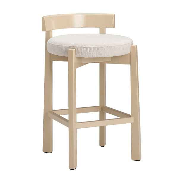 Béžová čalouněná barová židle (výška sedáku 66 cm) Hugg – Ellos Home