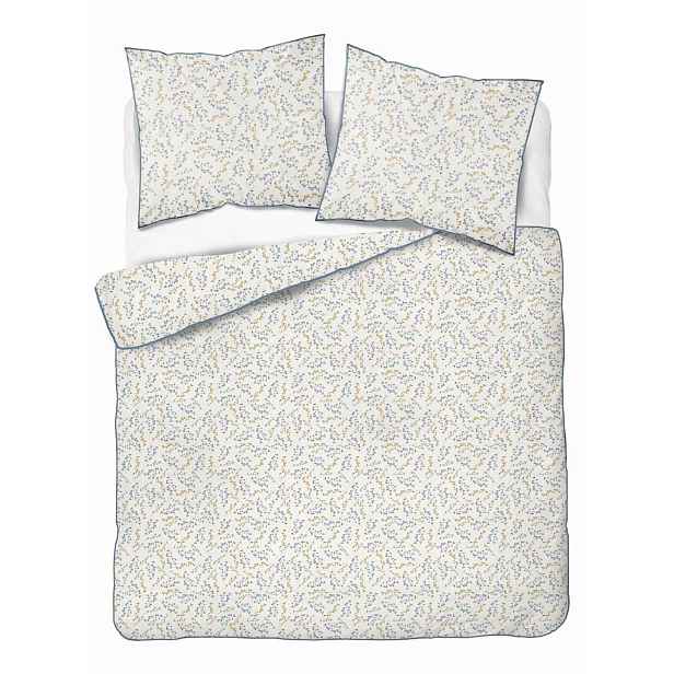 Povlečení z perkálu 220x200 bílé s drobnými větvičkami květů Soft Garden