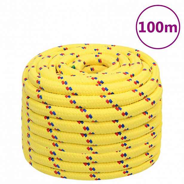 vidaXL Lodní lano žluté 20 mm 100 m polypropylen