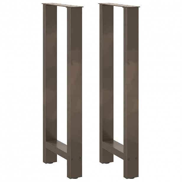 vidaXL Nohy barového stolu z přírodní oceli 2 ks 40 x (100-101) cm ocel