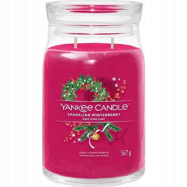 Yankee Candle vonná svíčka Signature velká Sparkling Winterberry 567 g