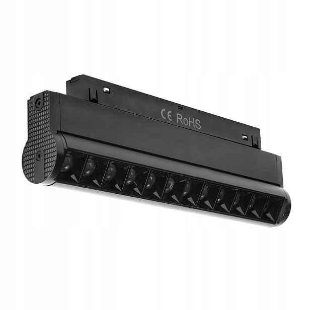 Domeno magnetická kolejnicová lampa 1-okruhová Led 12 W 3000 K černá