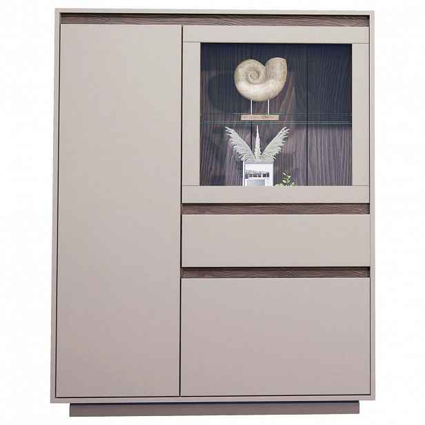 Stylife VYSOKÁ KOMODA, barvy ořechu, kašmírová, 110/141/41 cm