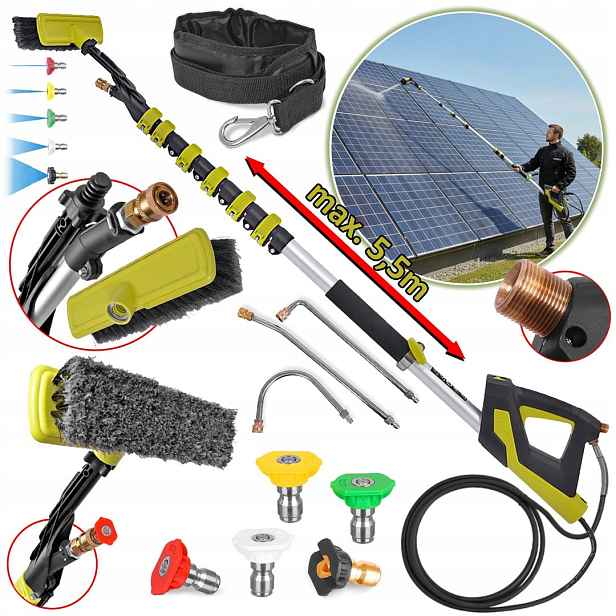 Teleskopický Nástavec 5,5 m pro mytí střechy fasádních solárů Karcher Hd Hds M22