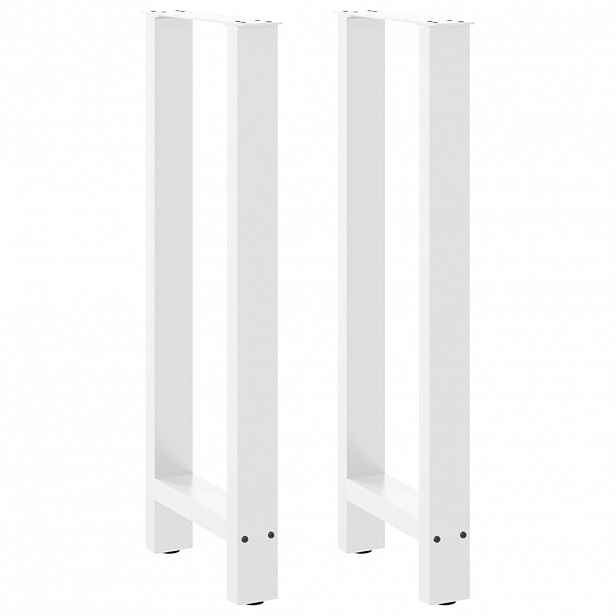 vidaXL Nohy barového stolu bílé 2 ks 50 x (100-101) cm ocelové