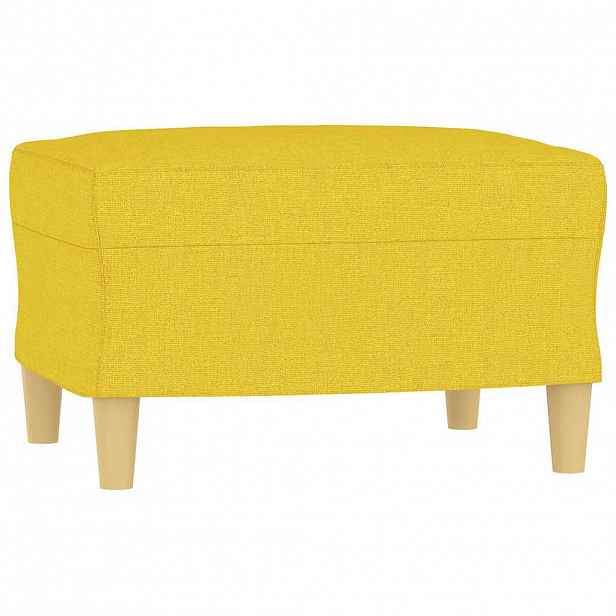 vidaXL Podnožka světle žlutá 60 x 50 x 41 cm textil