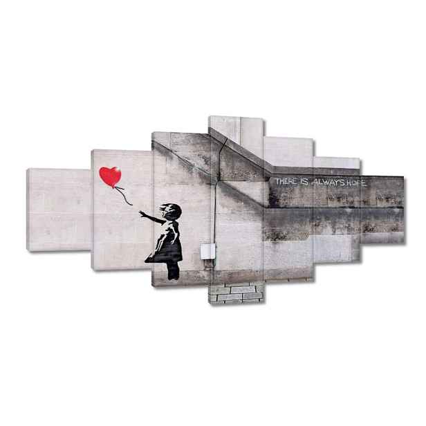 Obrazy 210x100 Banksy Dívka Balónek