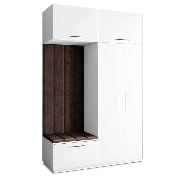 MASSENO MODERNÍ PŘEDSÍŇOVÁ SESTAVA REMA, 150/240/60 cm, bílá