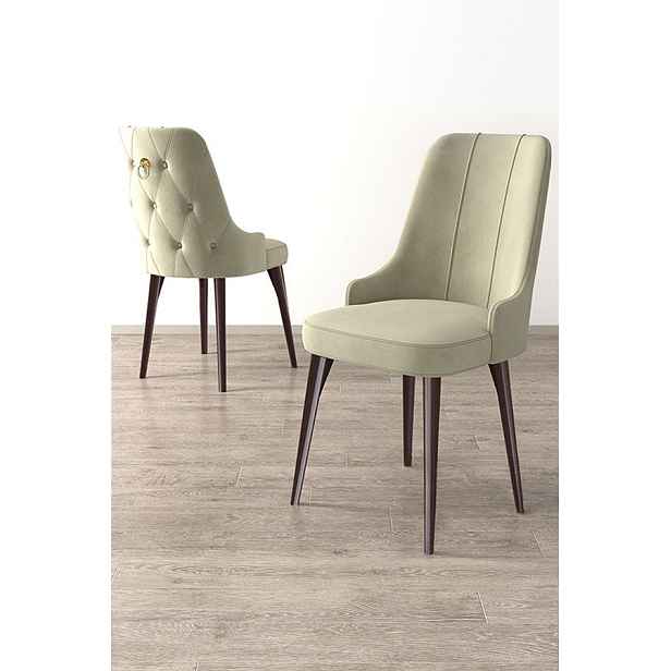 Sada židlí (2 kusy) Newa - Cream, Brown