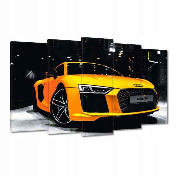 Obrazy 100x60 Žluté Audi R8