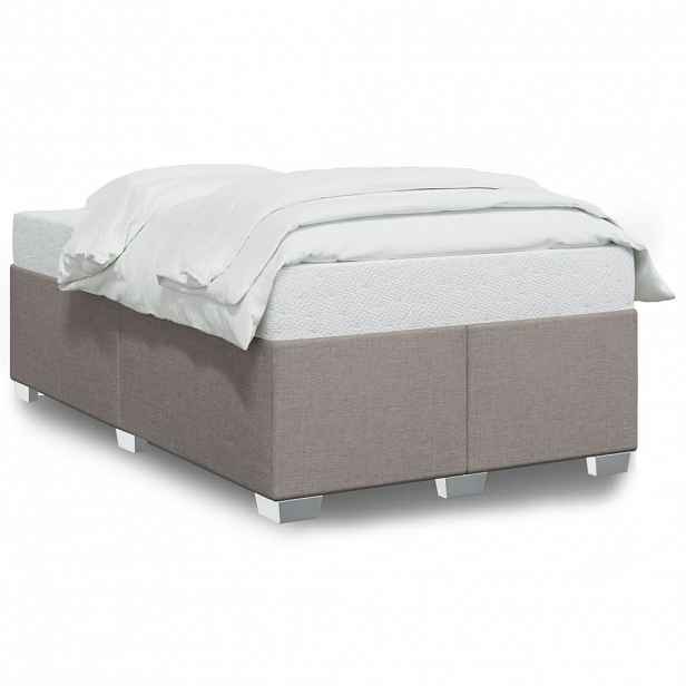 vidaXL Rám postele bez matrace taupe 120 x 200 cm textil
