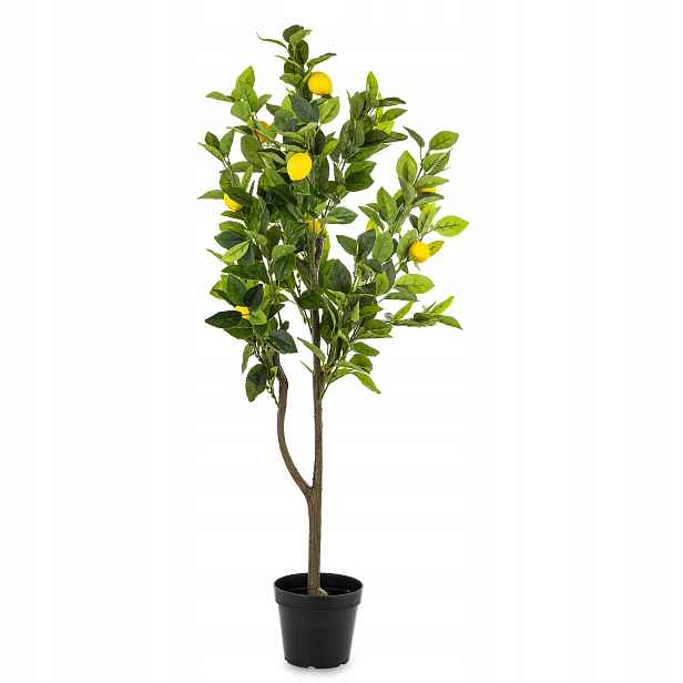 Citrusová rostlina umělý keř umělý stromek 116 cm citrus v květináči