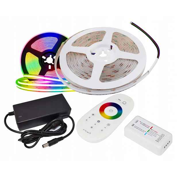 Set Led Rgb Cob 12V neonový barevný 5 m dálkový ovladač Rf dotykový