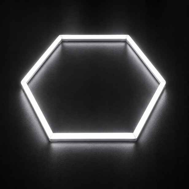 Světelný panel bílý Led Hexagon 1 42W garáž servis 92x79 Cm 6500K