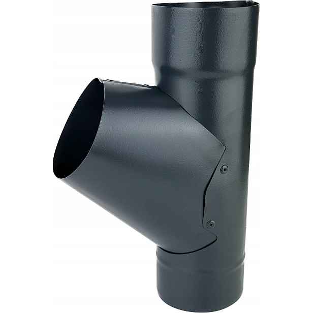 T-rozdělovač 60° pro vypouštěcí trubky 90mm Galeco Ocel Polomat grafit Ral 7016