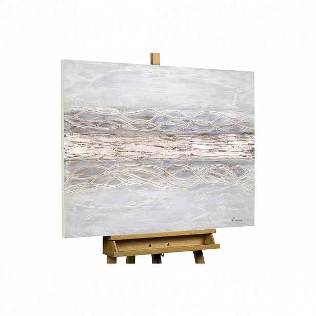 KUNSTLOFT RUČNĚ MALOVANÝ AKRYLOVÝ OBRAZ HNĚDÝ/BÉŽOVÝ, 100/75 CM