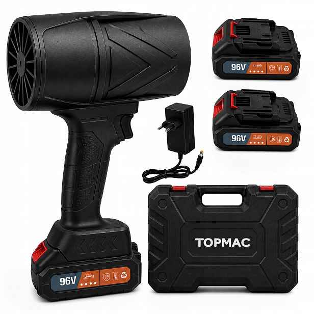 Foukač 96V Na Listí 3000 mAh Silný Foukácí Kufr
