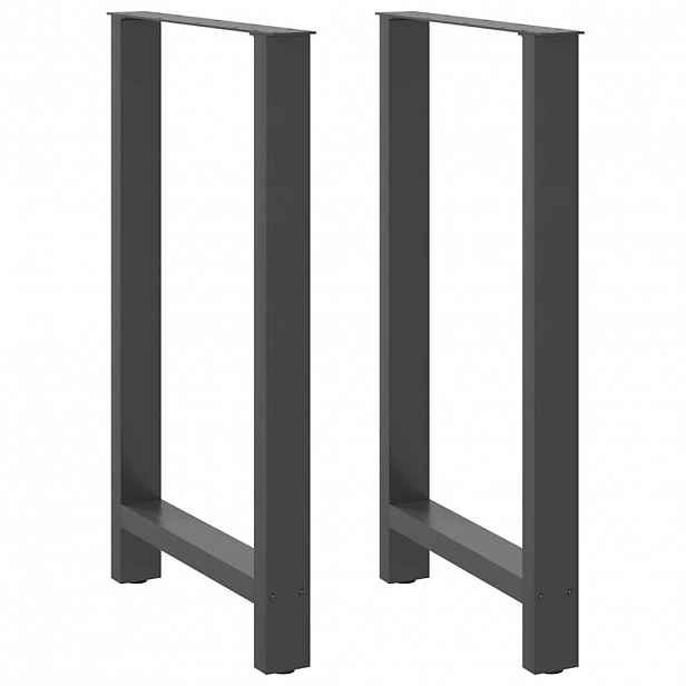 vidaXL Nohy k barovému stolu antracitové 2 ks 60 x (100-101) cm ocelové