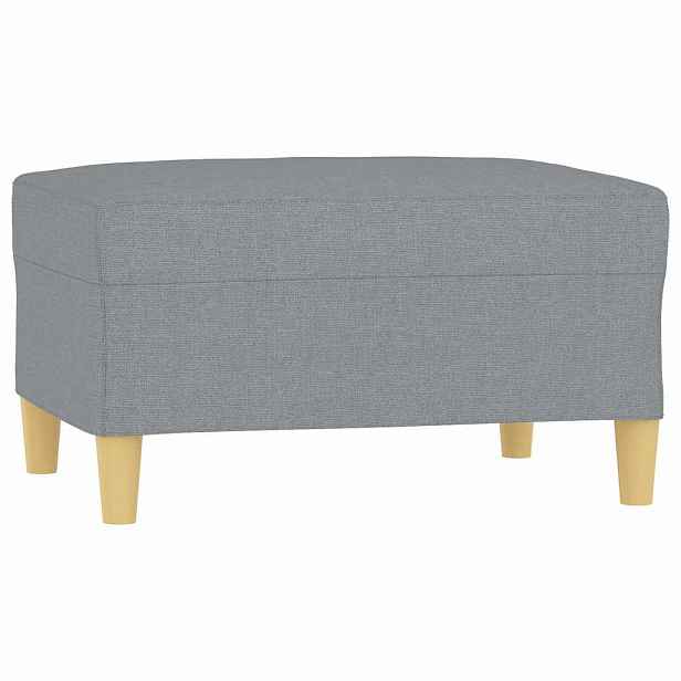 vidaXL Podnožka světle šedá 70x55x41 cm textil